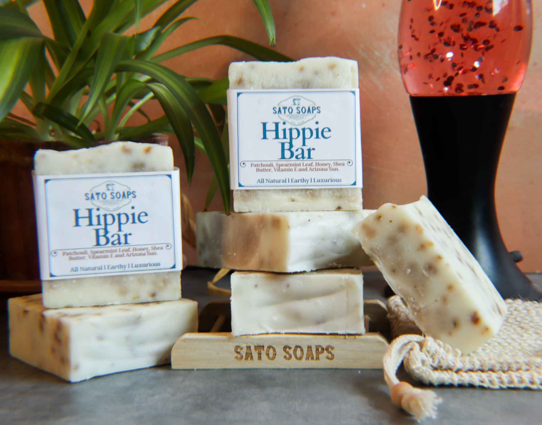 The Hippie Bar Soap (Patchouli and Spearmint Leaf Herbal Soap)