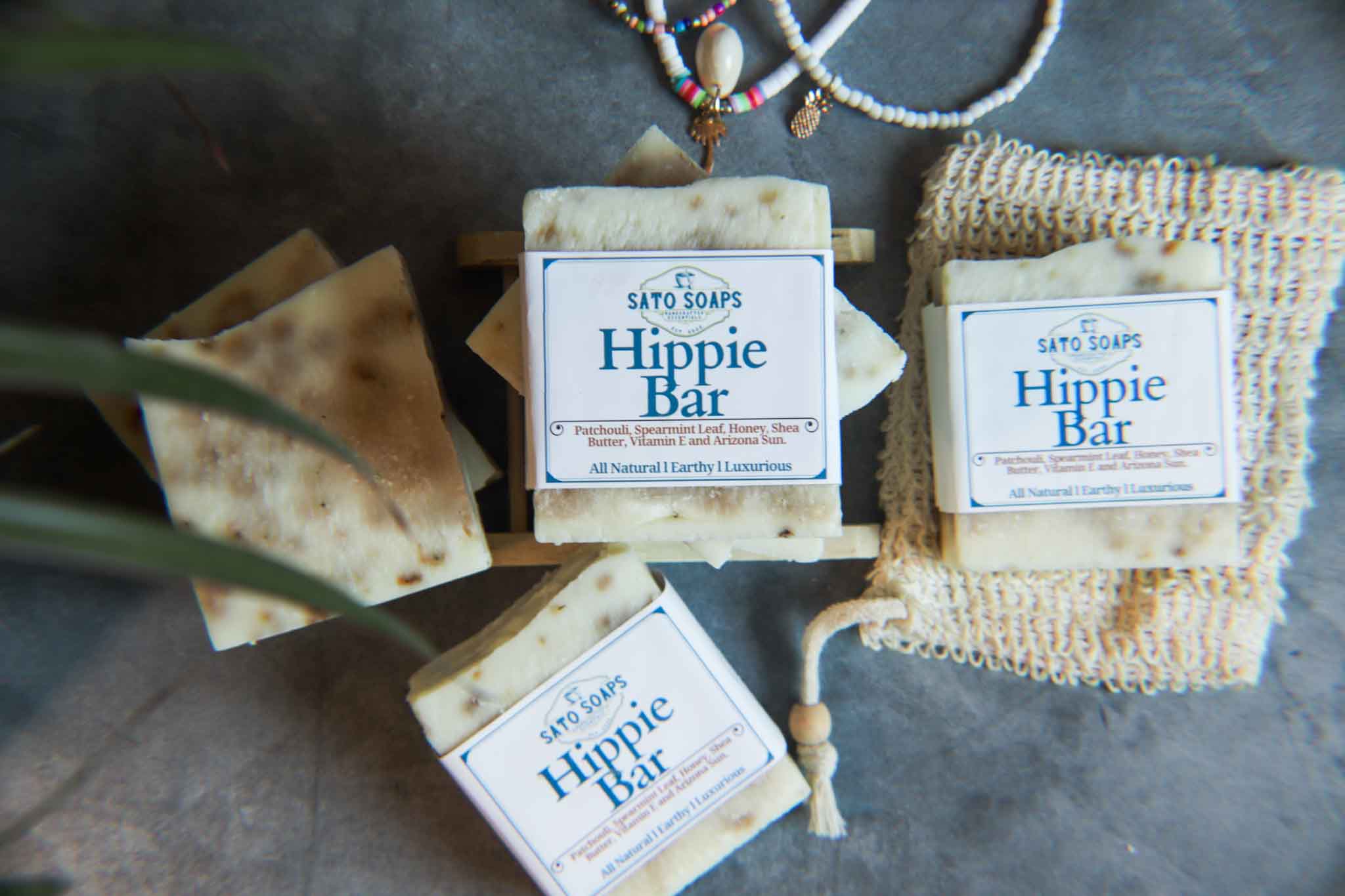 The Hippie Bar Soap (Patchouli and Spearmint Leaf Herbal Soap)