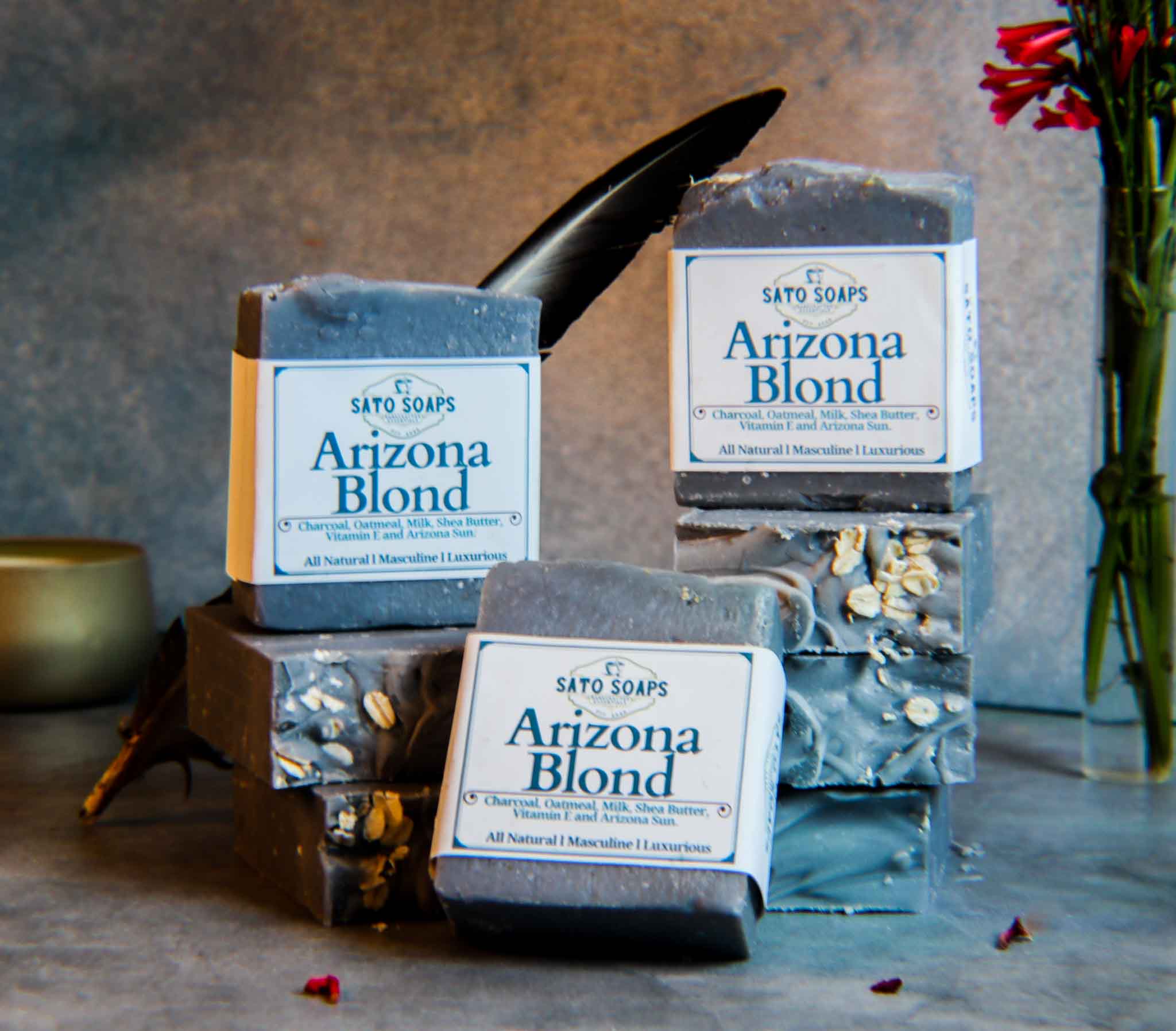 Arizona Blonde (Charcoal, Oatmeal and Milk Mens Soap Bar)