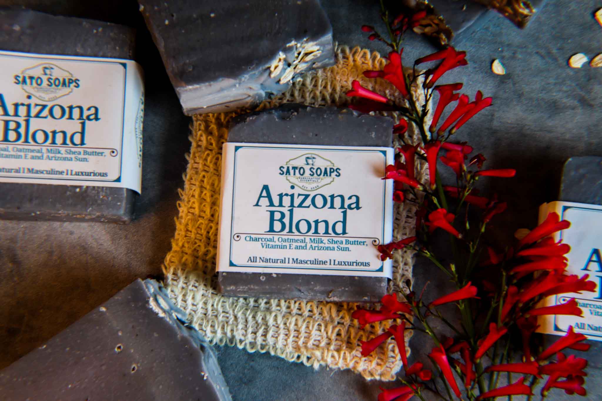 Arizona Blonde (Charcoal, Oatmeal and Milk Mens Soap Bar)