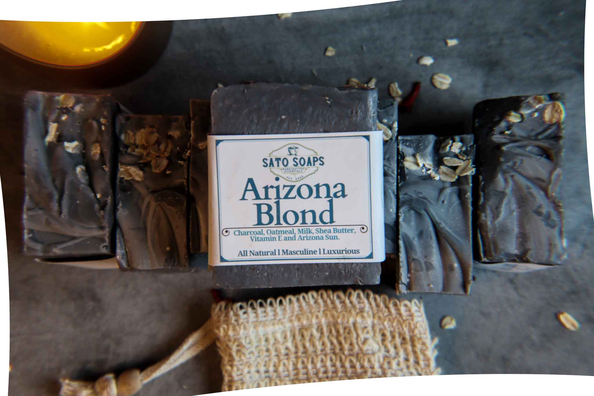 Arizona Blonde (Charcoal, Oatmeal and Milk Mens Soap Bar)