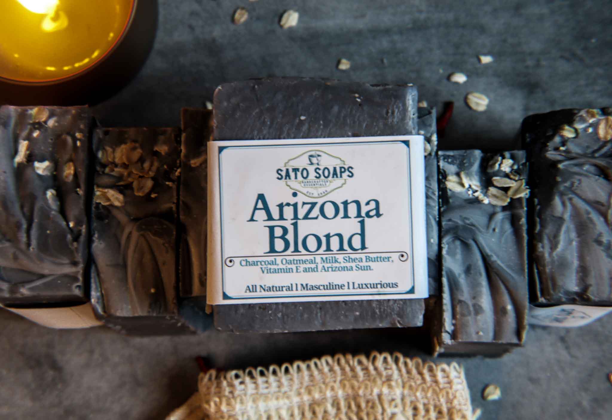 Arizona Blonde (Charcoal, Oatmeal and Milk Mens Soap Bar)