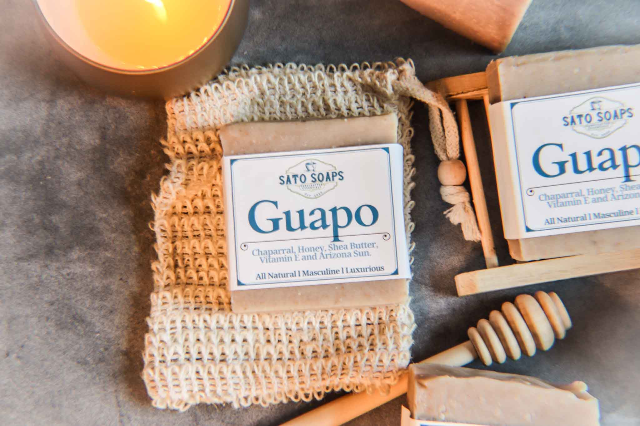 Guapo (Chaparral Herb and Honey Mens Soap Bar)