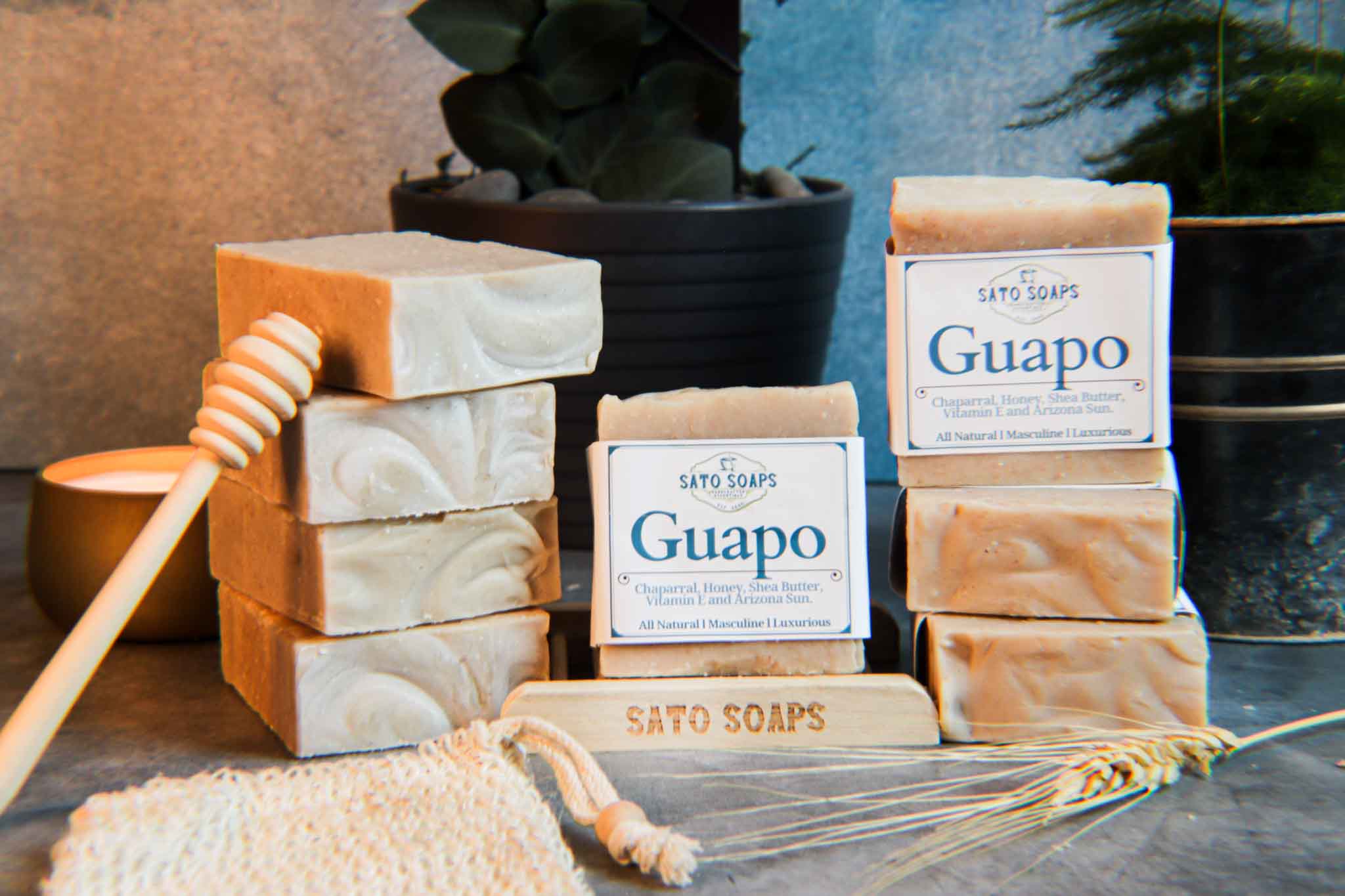 Guapo (Chaparral Herb and Honey Mens Soap Bar)