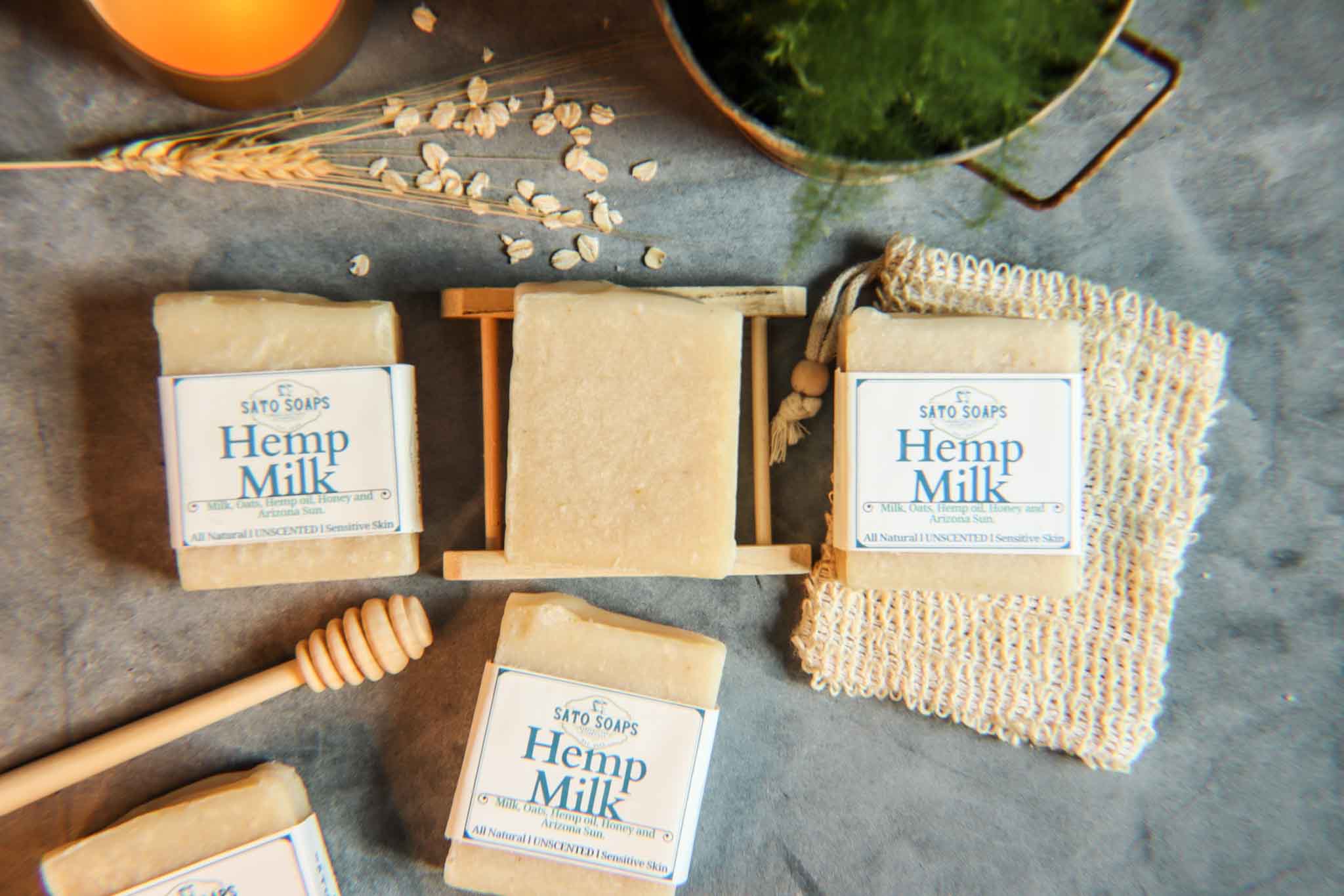 Hemp Milk (Unscented Calming & Nourishing Facial Soap Bar)