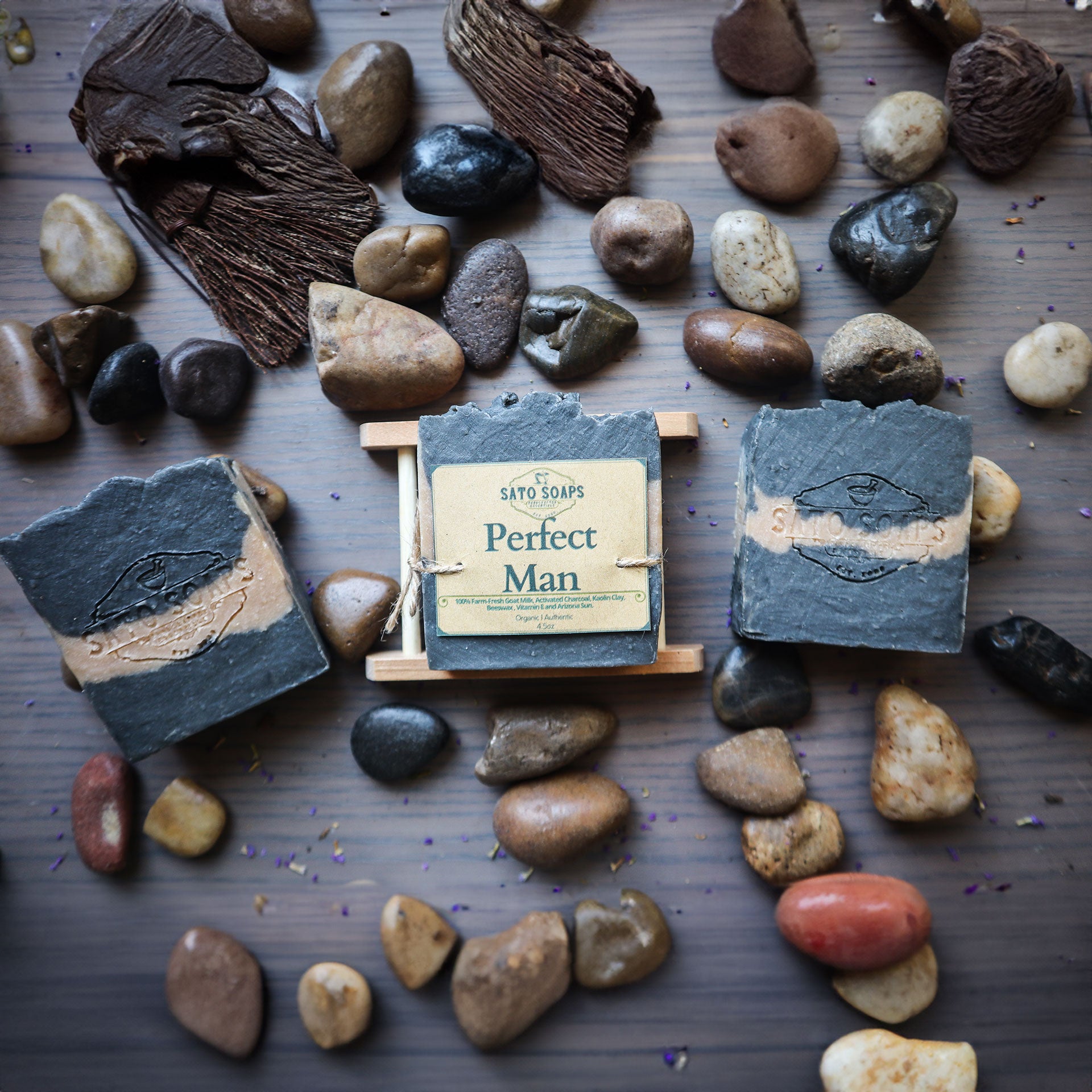 Perfect Man (Goats-milk & Charcoal Mens Body Bar)