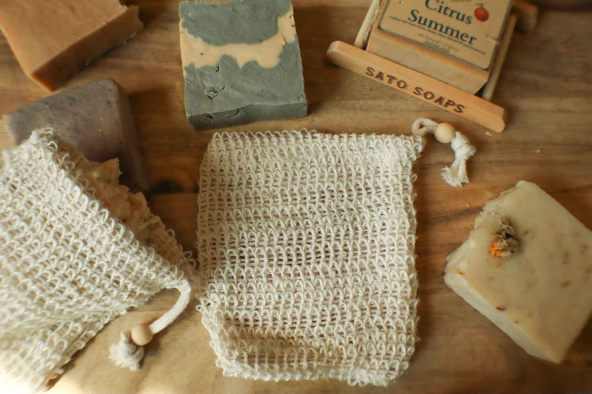 Exfoliating Natural Sisal Soap Saver Bag