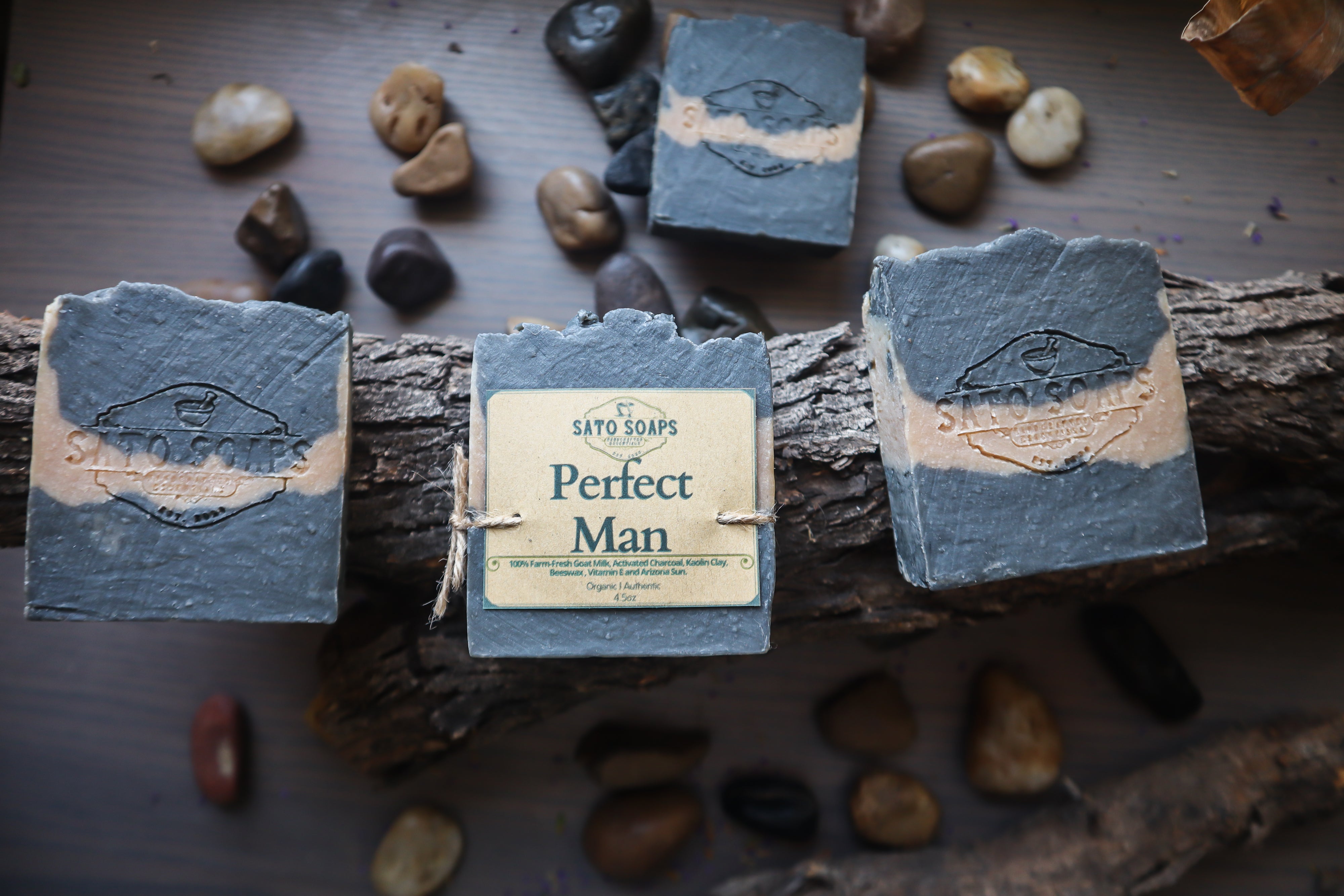 Perfect Man (Goats-milk & Charcoal Mens Body Bar)